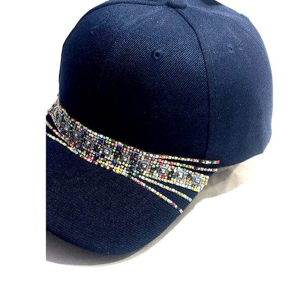 Handmade Rhinestone Hip Hop Boho Bling style Streetwear Baseball Cap Hat - Picture 7 of 9